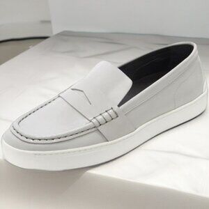 Rag & Bone New York Colby Light Gray Moccasin Platform Loafer, Size 7